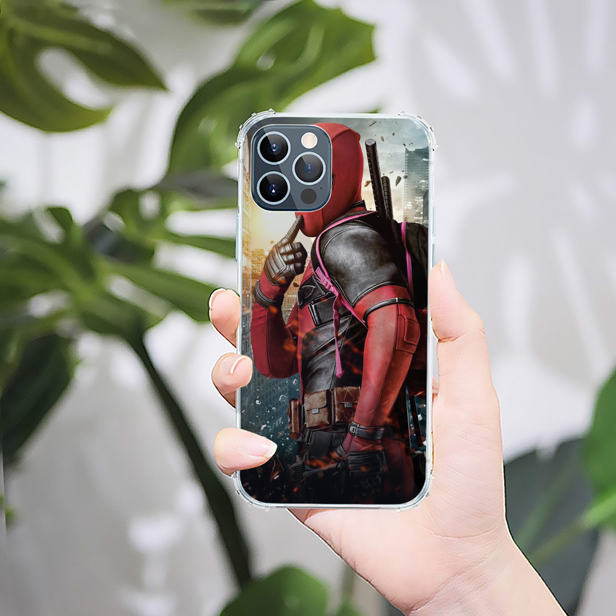 （画像用） Deadpool デッドプール 【iPhone 12シリーズ対応】透明スマホケース（クリアソフトケース）
